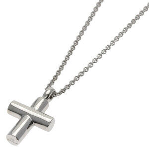 BVLGARI 18k White Gold Cross Necklace